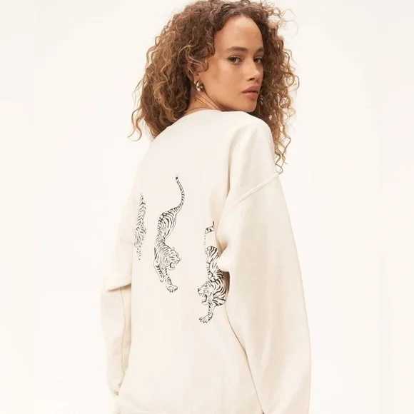 Project Social T TIGERS OVERSIZED
SWEATSHIRT - BRUSHED BONE L/XL NWOT - Picture 5 of 12